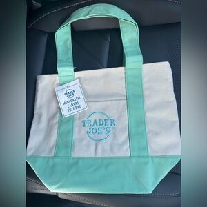 Trader Joe’s Mini Pastel Canvas Tote Bag - Mint Green